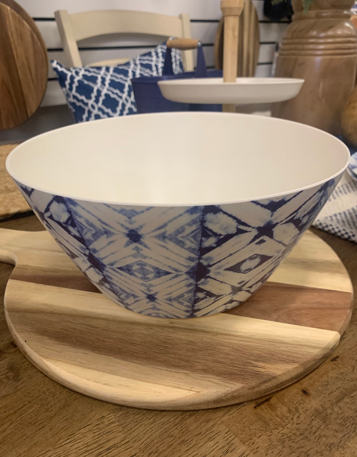 Blue Printed Bamboo Tableware