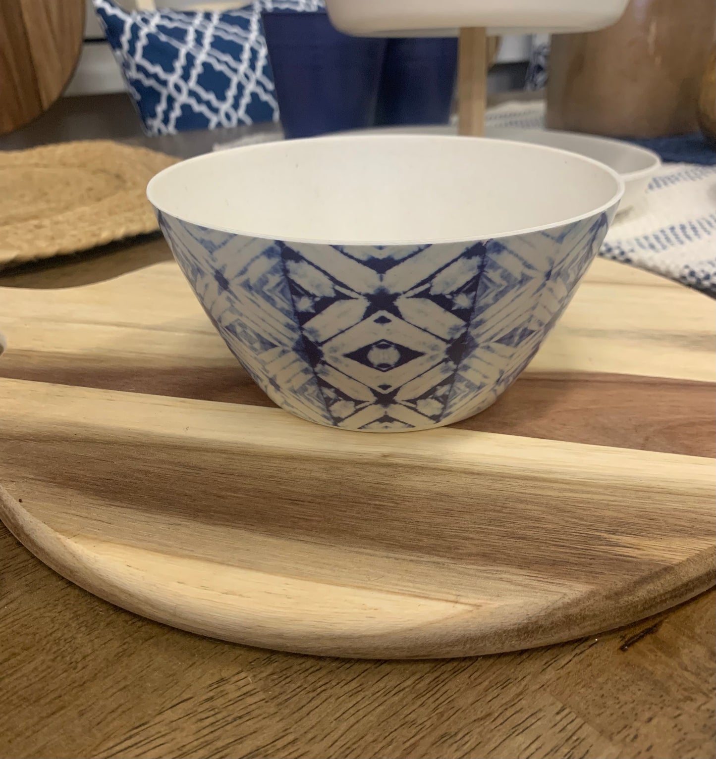 Blue Printed Bamboo Tableware