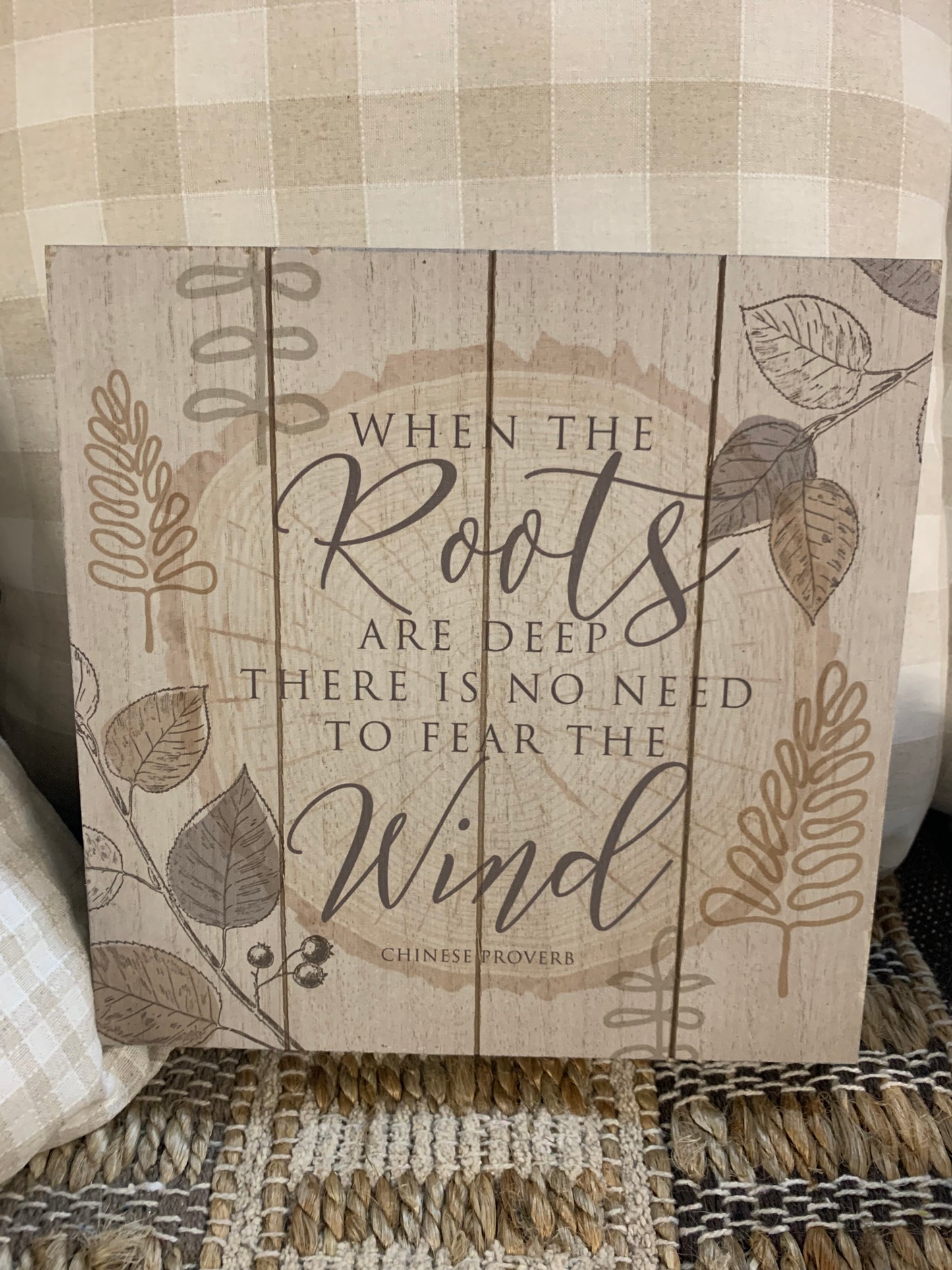 Wooden Wall Plaque with Quote