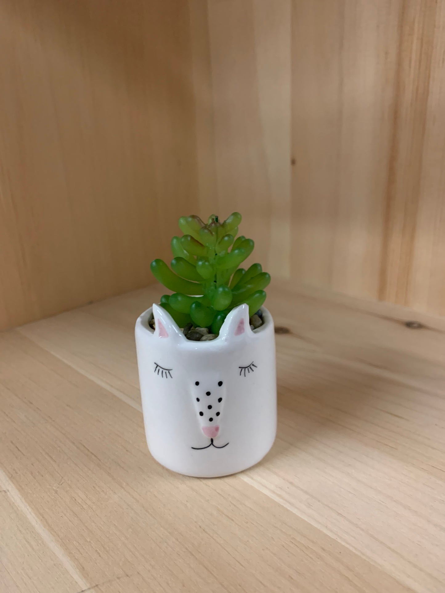 Animal Planter Pot with Faux Succulent